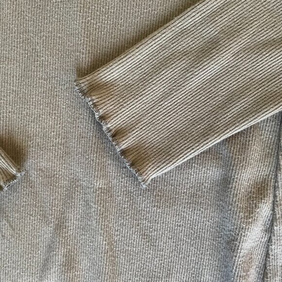 Abercrombie & Fitch Ribbed Long Sleeve Mock Neck Mini Dress Olive Green Size M - Picture 4 of 8